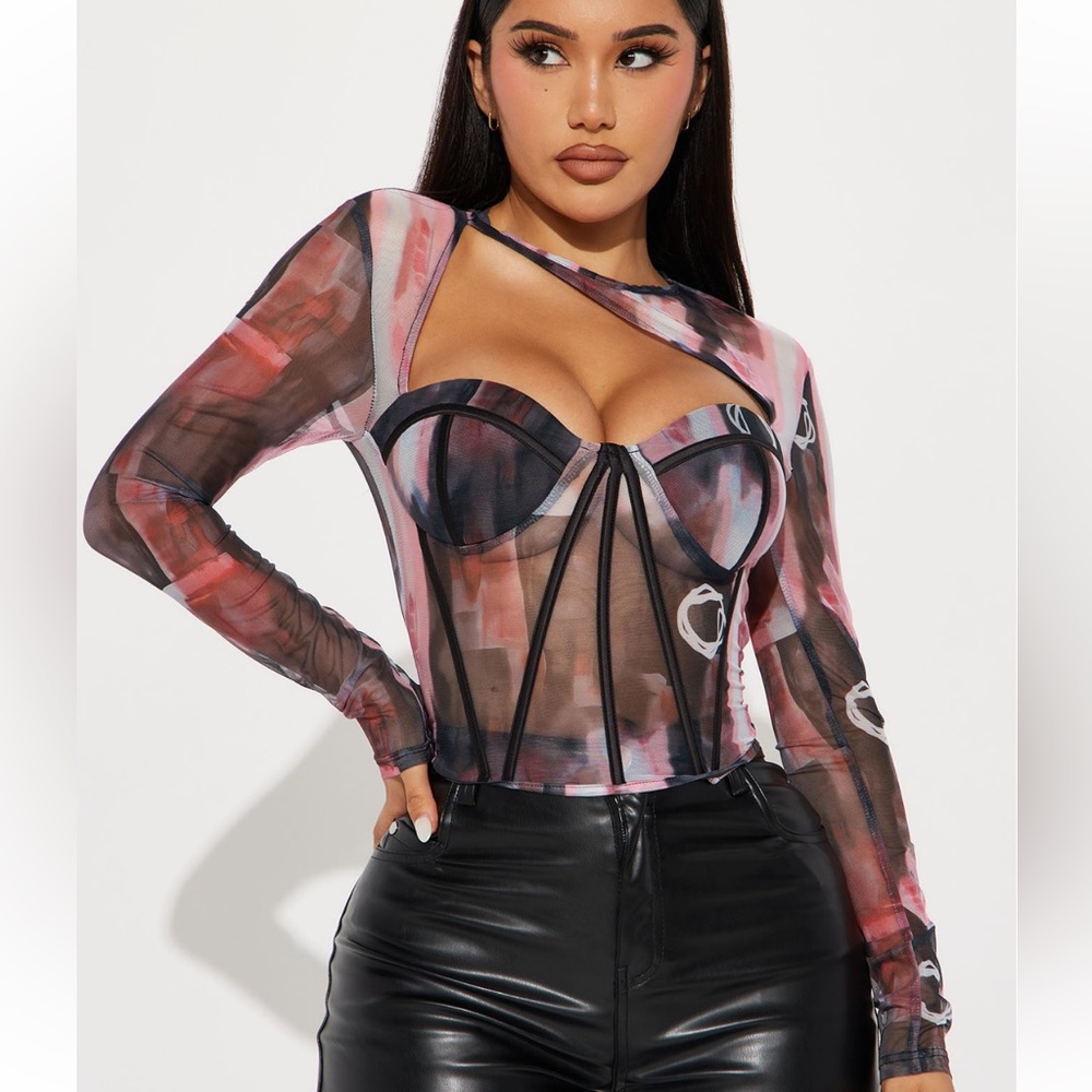 Mesh Corset Top